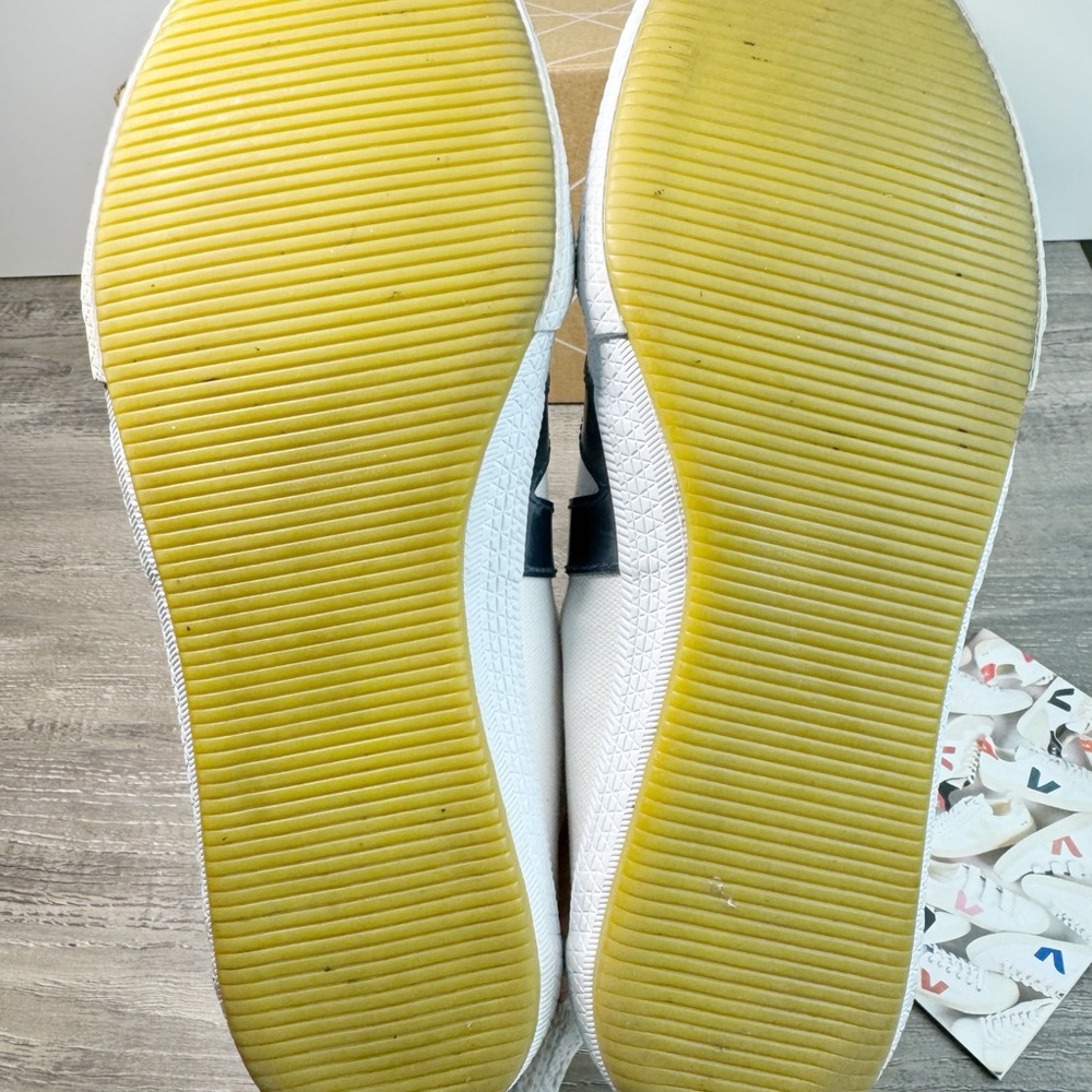 Veja White and Navy Sneakers - Picture 6 of 8